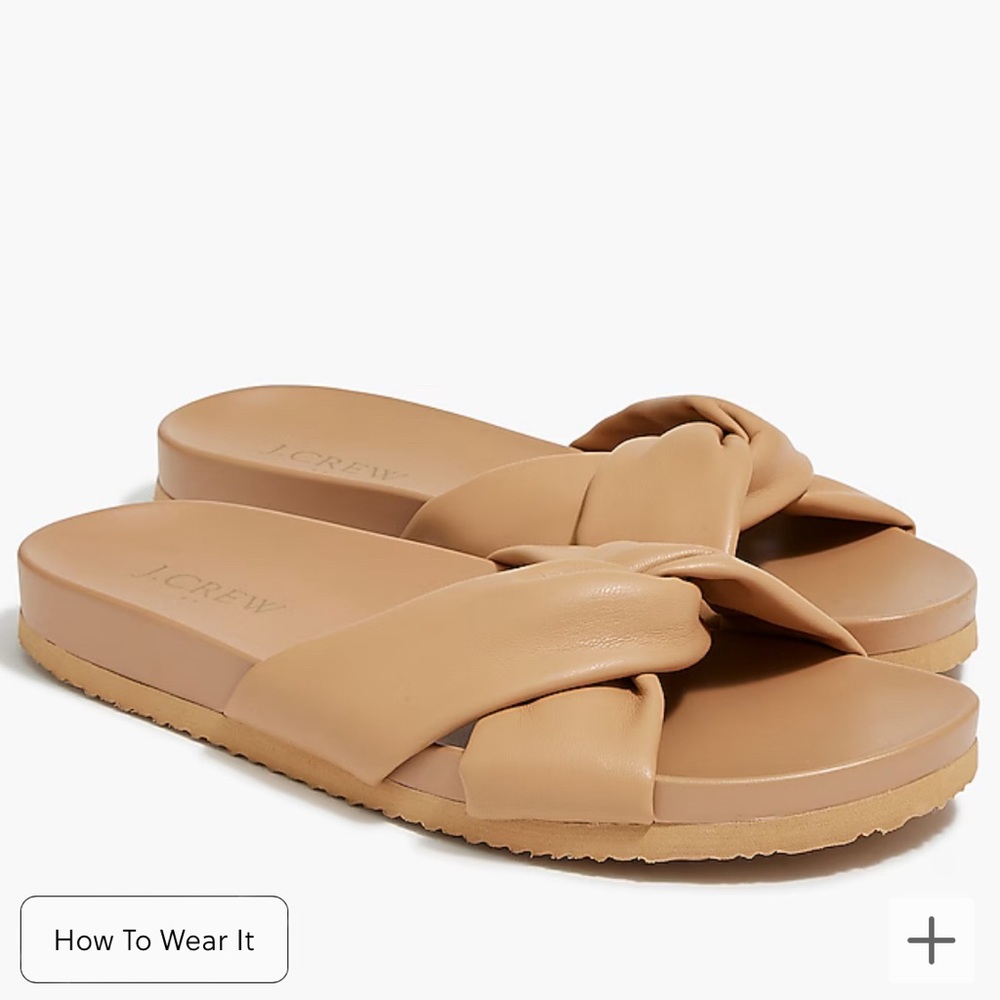 BRAND NEW WITH TAGS - J. Crew Cross-strap slides